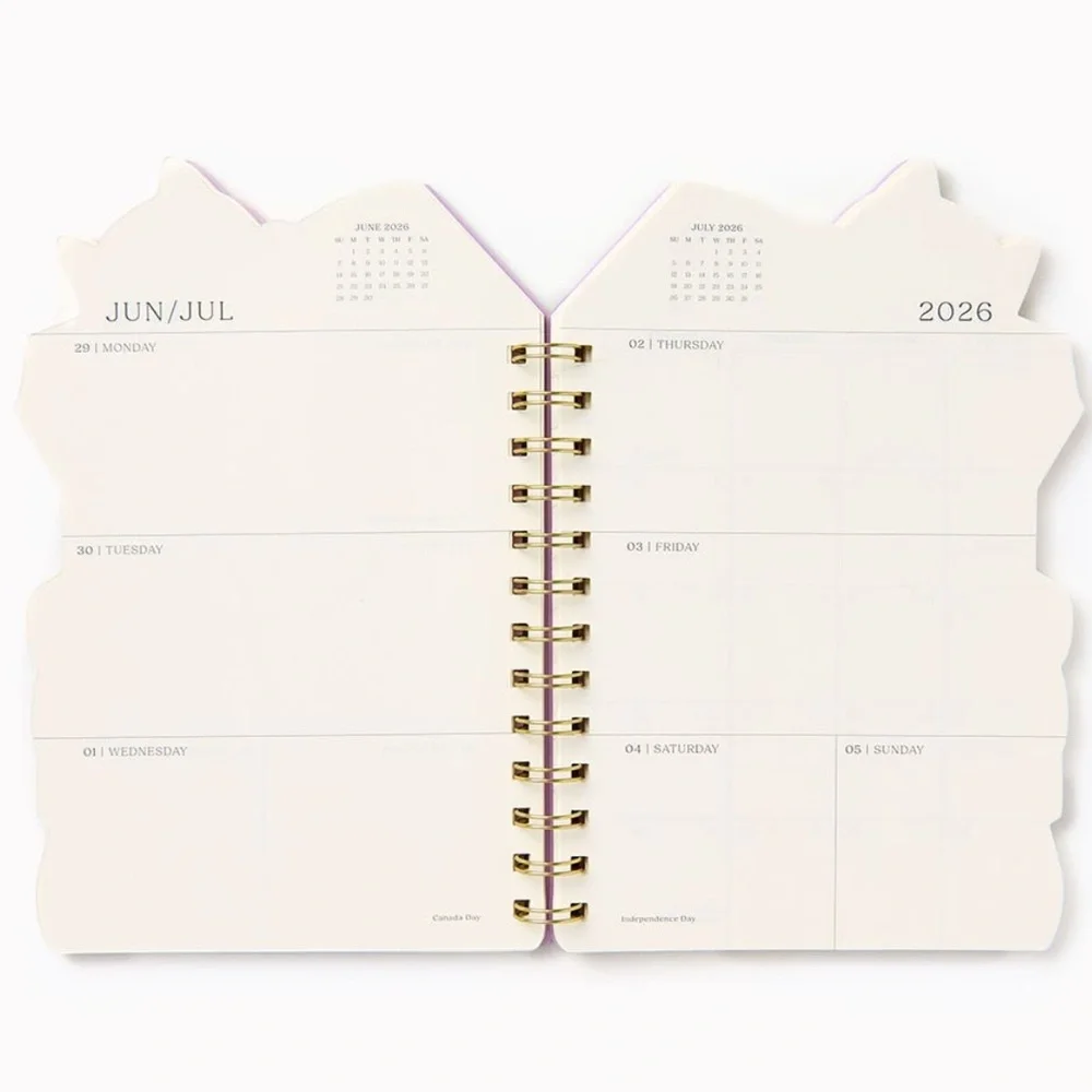 2026 Paper Source Sleepy Book Cat Die Cut 12M Planner - B&N Exclusive